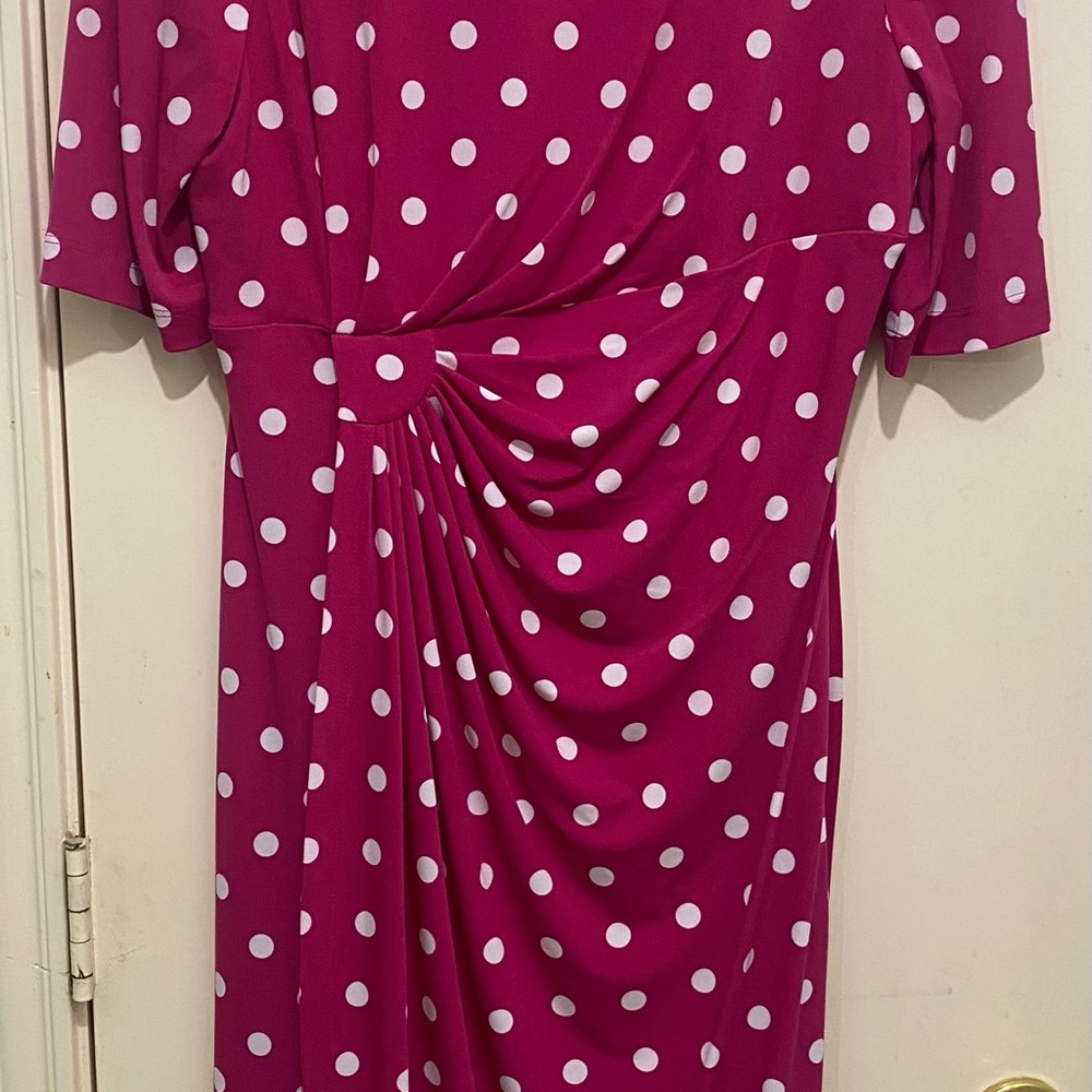Connected Apparel Pink Polka Dot dress size 12